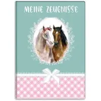 Itenga Zeugnismappe 33105592, mit Motiv, A4, Sichtbuch, Motiv Pferd, mit 10 Hüllen