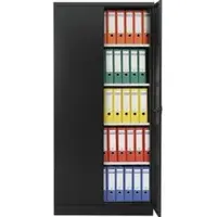 G-Office Aktenschrank FLC.195/N, aus Metall, abschließbar, 92 x 195 x 50 cm (B/H/T), anthrazit