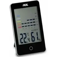 ADE Thermo-Hygrometer WS1701, digital, schwarz, von 0 bis 50°C, innen