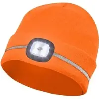 Gebol Wintermütze Haube LED, signalorange, Strickmütze, Unisex, Universalgröße