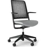 Nowy Styl Nowy-Styl Bürostuhl WithMe, hellgrau / schwarz, Stoff / Kunststoff, bis 110 kg