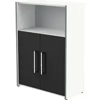 Kerkmann Kombischrank Move, anthrazit / weiß, abschließbar, mit 2 Drehtüren, (B/H/) 80 x 111 cm