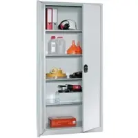C+P CP Flügeltürenschrank 4 Böden, 50kg Traglast B935xT400xH1950mm RAL 7035