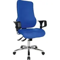 Topstar Sitness 55 Bürostuhl, Stoff hellblau, mit Armlehnen, SD69X L56