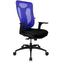 Topstar Bürostuhl Net Pro 100, NN10S T208, schwarz / blau, Stoff / Netz, belastbar bis 110 kg
