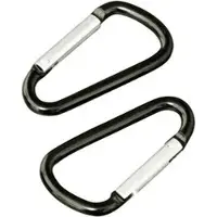 Sprintis Böttcher-AG Karabinerhaken Aluminium, 48x3,8mm, klein, schwarz eloxiert, 100 Stück