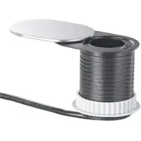Revolt Versteckte Tisch-Einbau-Steckdose, USB-Port & Alu-Zierblende, Ø 60 mm