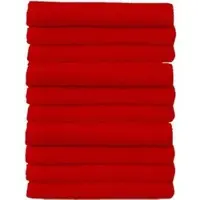 Dyckhoff Handtuch Kristall Set, rot, 50 x 100 cm, mit Bordüre, aus 100% Baumwolle, 380 g/m2, 10 Stück