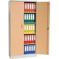 Gürkan Stahlschrank mit Flügeltüren 92 x 195 cm grau, 92x195x42 cm