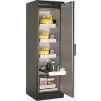 ASECOS Gefahrstoffschrank Q-Classic 90, 33420, mit 5 Auszügen, Feuerwiderstand Typ 90, grau, (B/H/T) 59,9 x 196 x 62cm