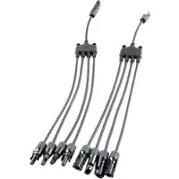 Offgridtec Solarstecker 8-01-010339, MC4 4-fach-Verteiler, für 4 - 6mm2 Solarkabel, bis 1000V, IP67 wasserdicht, 1 Paar