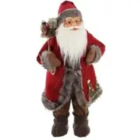 Frank Flechtwaren Weihnachtsfigur Großer Nikolaus, Weihnachtsmann, Kunststoff, 60 cm