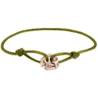 Liebeskind berlin Armband "Schmuck Geschenk Nylonarmband Lora", roségoldfarben, olivgrün, Armbänder, Damen, 21cm, Edelstahl Nylon, Edelstahl, Nylon, Armband