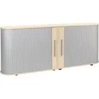 Geramöbel Sideboard S-382104-SA, silber / ahorn, mit Rollladentüren, (B/H/T) 200 x 83 x 40 cm