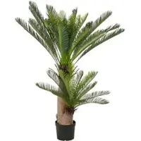 Creativ Green Kunstpflanze Cycaspalme, für außen, Kunstpalme im Topf mit 42 Palmenwedeln, Höhe 145cm