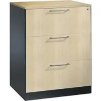 C+P CP-Möbel Hängeregisterschrank Asisto C3000, 2-bahnig, 3 Schübe, Metall/Holz, anthrazit / ahorn