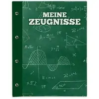 Itenga Zeugnismappe 33105468, mit Motiv, A4, mit Buchschrauben, erweiterbar, Formeln, 12 Hüllen