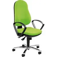 Topstar Syncro Steel Bürostuhl, Stoff grün, mit Armlehnen, 8929 G05