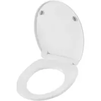 Wilford&Sons WC-Sitz PREMIUM, oval, aus Duroplast, mit Absenkautomatik & Edelstahlscharnier, abnehmbar, weiß
