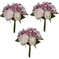 Creativ Green Kunstblume Peonienstrauß, rosa, Höhe 30 cm, 3 Stück