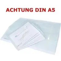 Rapesco Dokumententasche 1501, A5, aus Kunststoff, transparent, für 50 Blatt 50 Stück