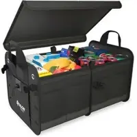 ATHLON-TOOLS Auto-Organizer C2701, für Kofferraum, 60 x 37 x 32cm, mit 11 Taschen und Deckel, faltbar