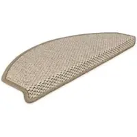 Böttcher-AG Stufenmatte Göteborg, Teppich, 65 x 24cm, Sisaloptik hellbraun, halbrund