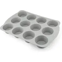 Backefix Backform Komfort MF12K, für 12 Muffins, aus Silikon, 39 x 26 x 4 cm, grau, Muffinform