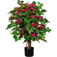 Creativ Green Kunstpflanze Bougainvillea für außen, Kunstbaum im Topf mit Echtholzstamm, Höhe 100 cm