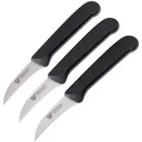 Gräwe Gemüsemesser 906K.03.C1, Set, 6 cm Edelstahlklinge, Kunststoffgriff, 3 Stück