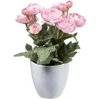 Creativ Green Kunstblume Ranunkel, rosa, im Topf, Höhe 20 cm, 2 Stück