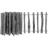 Voss.garden Staketenzaun 3 m x 90 cm, 3–4 cm Lattenabstand, anthrazit RAL7016, , 2-reihig auf Draht, moderner Gartenzaun