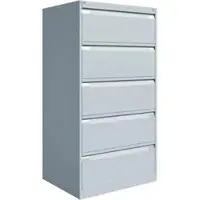 Bisley Metall-Hängeregistraturschrank 5 Schubladen 800 x 622 x 1.511 mm Hellgrau