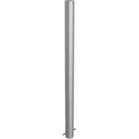 SCHAKE Absperrpfosten 4272, silber, aus Edelstahl, zum Einbetonieren, 7,6 x 120cm, starr