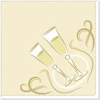 Papstar 8 X 20 Servietten "ROYAL Collection" 1/4-Falz 40 cm x 40 cm gold "Festive Moments"