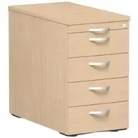 Geramöbel Standcontainer Flex, buche, mit 5 Schubladen, abschließbar, Tiefe 80cm