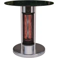 GGM Möbel Tisch Heizstrahler | Ø 60 cm | 800 & 1600W | 2 Heizstufen | Infrarot | Heiztisch, Tisch mit Heizung, Beheizter Tisch