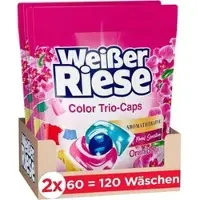Weißer Riese Weißer-Riese Waschmittel Universal Trio-Caps, Aromatherapie Lotus, 1,44kg, Waschladungen 120