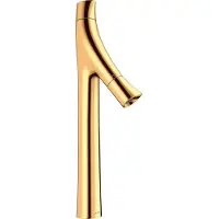 Hansgrohe AXOR Starck Organic 2-Griff Waschtischmischer 240 für Aufsatzwaschtische mit Ablaufgarnitur, Polished Gold Optic