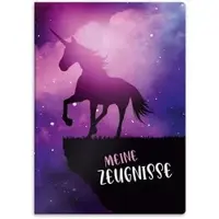 Itenga Zeugnismappe 33105743, mit Motiv, A4, Sichtbuch, Motiv Einhorn, mit 20 Hüllen
