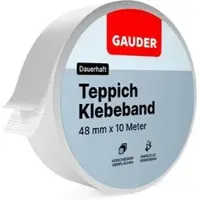 Gauder Doppelseitiges-Klebeband CT-10000, ablösbar, gewebeverstärkt, weiß, PVC, 48mm x 10m