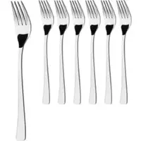 Gräwe Menügabel Würzburg, 19,5 cm, Edelstahl 18/0, silber poliert, 6 Stück