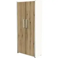 Kerkmann Aktenschrank Move, aus Holz, abschließbar, 80 x 183 x 38 cm (B/H/T), asteiche / weiß