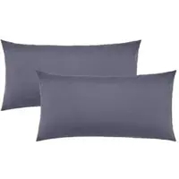 NatureMark Kissenbezug Jersey, anthrazit, aus Baumwolle, 40x60 cm, 2 Stück