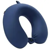 Böttcher-AG Nackenkissen Best Comfy, aus Memory-Schaum, blau, verschließbar mit einem Knopf, U-Form