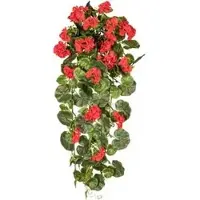 Creativ Green Kunstblume Geranien-Ranke, UV-beständig, rot, hängend, Höhe 80 cm