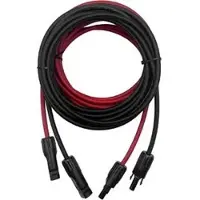 Offgridtec Solarkabel H1Z2Z2-K, bis 1000 V, 10 m, MC4-Stecker auf MC4-Buchse, Kabelquerschnitt 6 mm2, 2 Stück