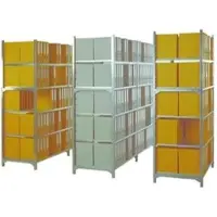 Manuflex Anbauregal Budget RA2572, für Aktenregal, 5 Ordnerhöhen, 96 x 190 x 60cm Doppelregal, silber