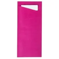 Prime Guest Bestecktasche Prime Fit in Pink 85 x 190 mm, mit 2-lagiger Tissue-Serviette in Weiß -500 Stück