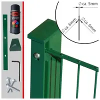 FA-Bausysteme Doppelstabzaun Moosgrün 6-5-6 Leiste 1230 mm 2,5 m